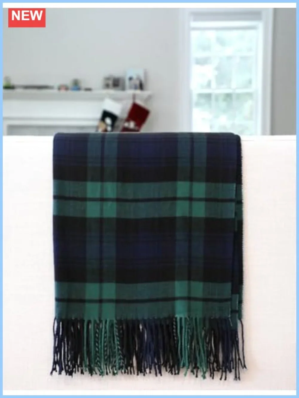 100% Viscose Plaid Shawl Wrap Scarf Cashmere Feel Tartan Winter Women